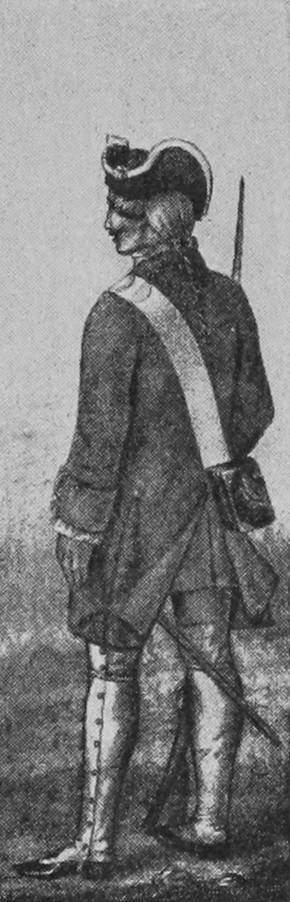 Рядовой. (1742—62 гг.).